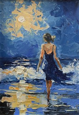 Peinture, Moon night by the sea, Schagen Vita