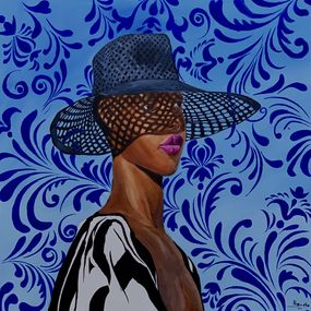 Gemälde, Forged in Light -21st Century, Contemporary, Figurative Portrait, Fashion, Women, Elie Hatungimana