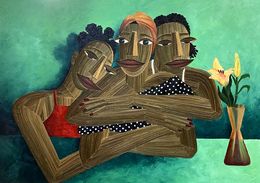 Painting, Roots of her heart, Edward Afadzi