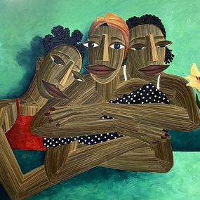 Painting, Roots of her heart, Edward Afadzi