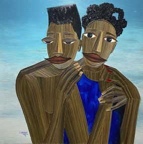 Painting, Woven in her light, Edward Afadzi