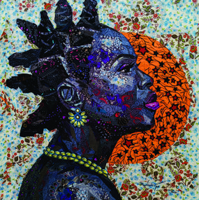 Painting, Ray of Hope - 21st Century, Contemporary, Figurative, Portrait, Woman, African, Agwunwa Theophilus