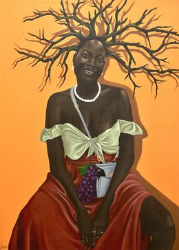 Painting, My heart skip a bit, Ebuka Agudiegwu