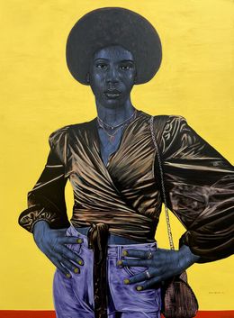 Painting, Style and Confidence - 21st Century, Contemporary, Figurative, Portrait, Women, Taiwo Odejinmi