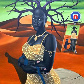 Painting, I got my eyes on you, Ebuka Agudiegwu