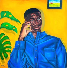 Painting, Serenity's embrace, Gregory Kumah