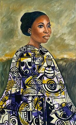 Peinture, Women are Gods - 21st Century, Contemporary, Figurative, Portrait, Africa, Women, Wasiu Sunday Hassan