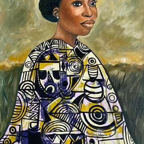 Gemälde, Women are Gods - 21st Century, Contemporary, Figurative, Portrait, Africa, Women, Wasiu Sunday Hassan