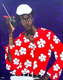 Gemälde, Radio waves and dreams, Gregory Kumah