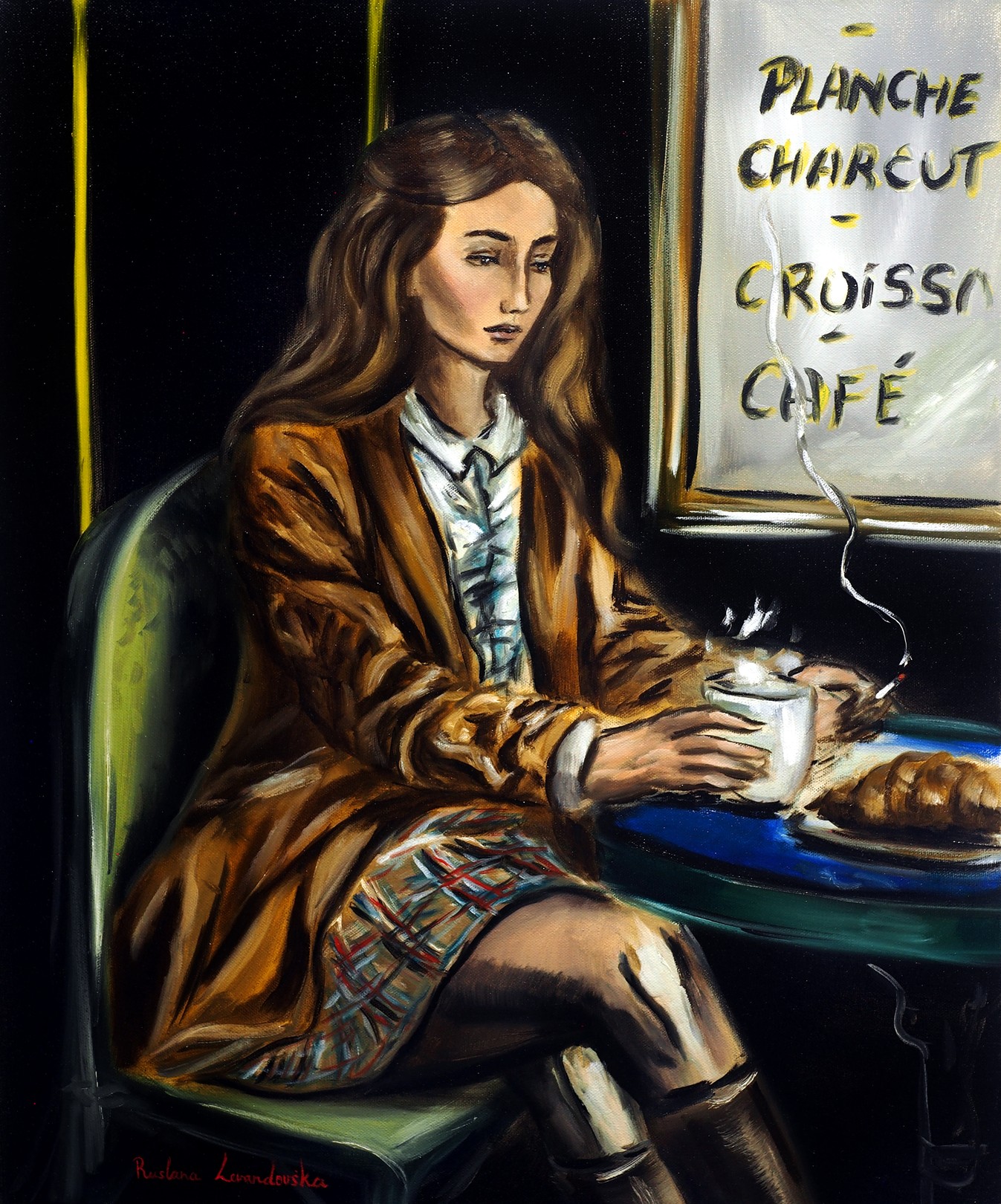 Ruslana Levandovska, Woman at a Paris Cafe III Ruslana Levandovska, Woman at a Paris Cafe III