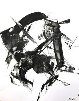 Gemälde, Black and White 005, Richard Solstjärna