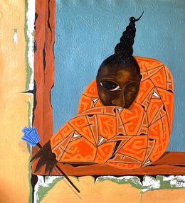Painting, Waiting for my love, Victor Osei