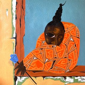 Painting, Waiting for my love, Victor Osei