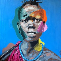Painting, Fragmented Realities, Rechel Rodham Oppong