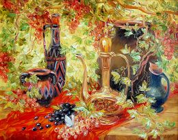 Painting, Gifts of Bacchus, Olga Artim
