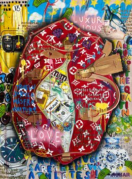 Peinture, Milky Red Travel Bag, Jisbar