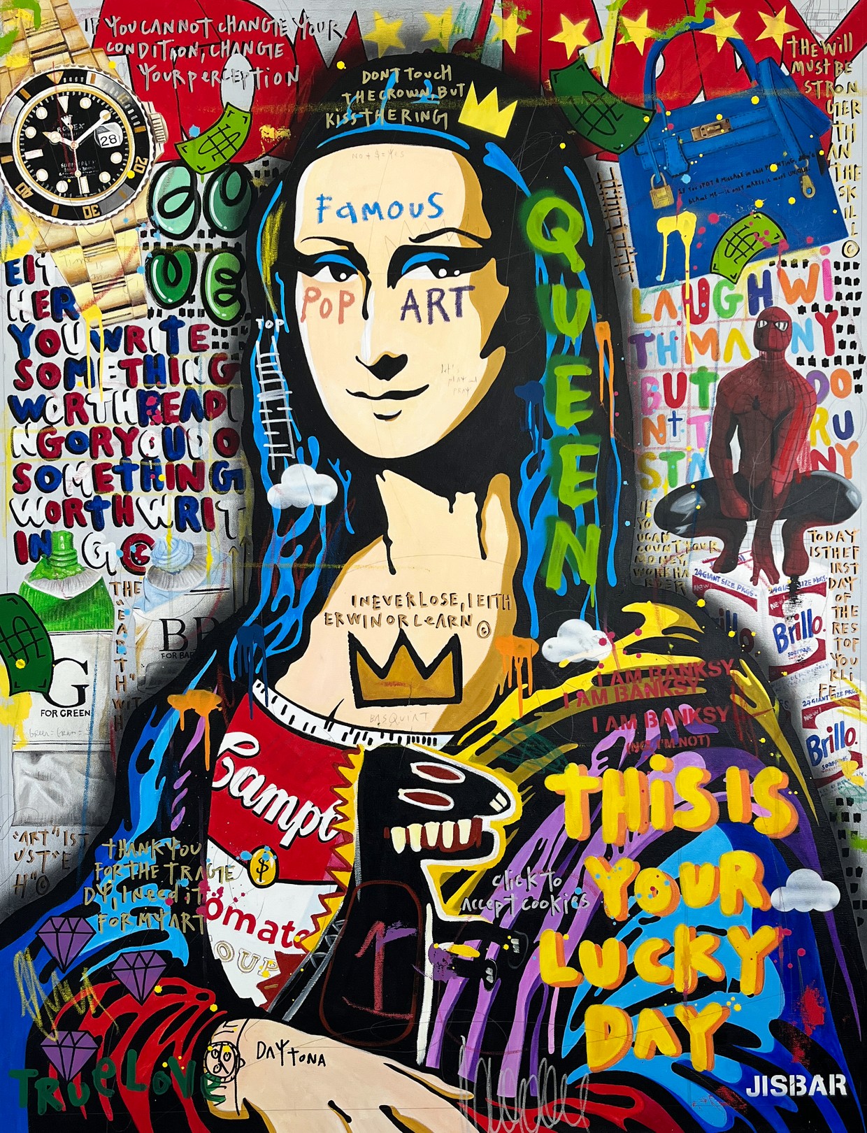 Jisbar, Yellow Green Queen Mona Jisbar, Yellow Green Queen Mona