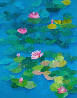 Peinture, Hommage à Monet V, Agnès Tiollier