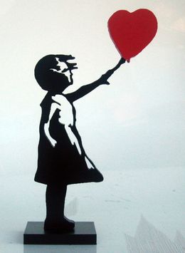 Scultura, Girl red Banksy, PyB