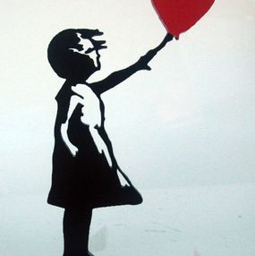 Skulpturen, Girl red Banksy, PyB