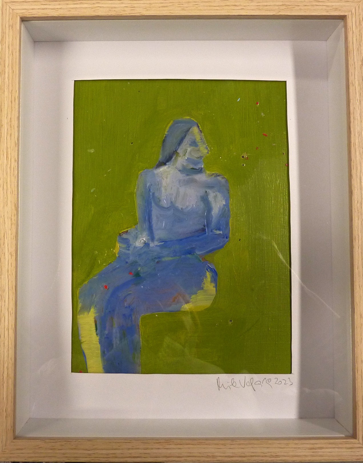 Mila Veljac'a, Im Raum - Figur in Grün und Blau Mila Veljac'a, Im Raum - Figur in Grün und Blau