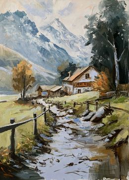 Gemälde, Autumn, Switzerland, Alps, Schagen Vita