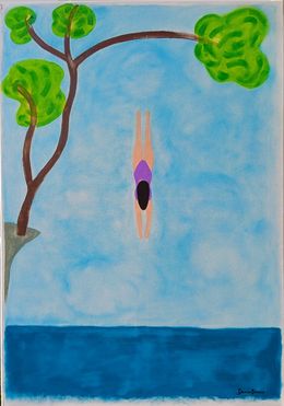 Gemälde, Le plongeon, Damien Berrard