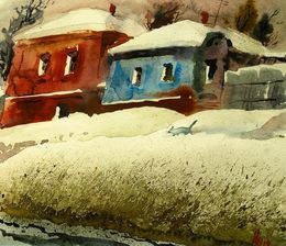 Gemälde, Winter motif, Egor Shvachunov