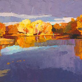 Gemälde, Autumn on Psli, Egor Shvachunov