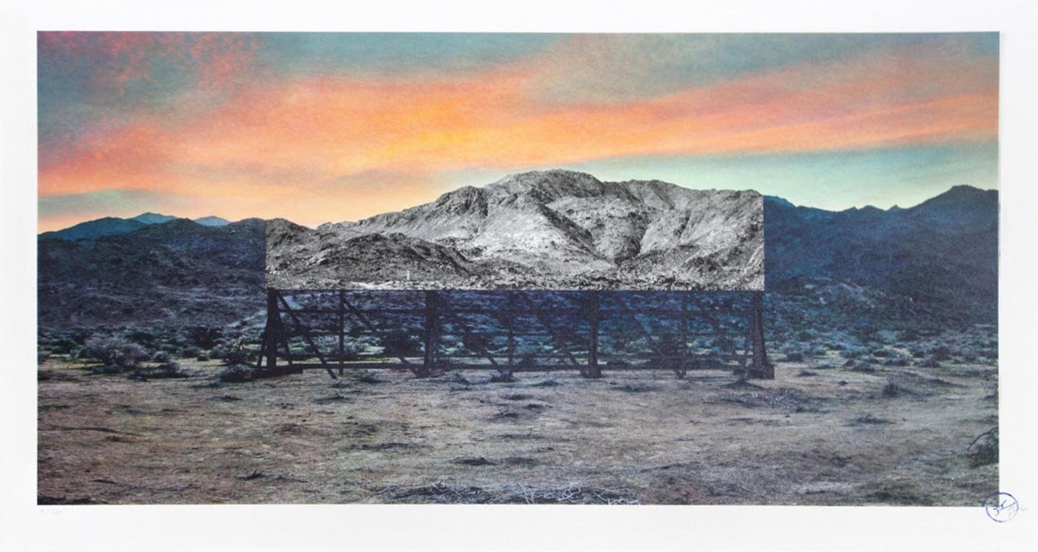 JR, Trompe l'œil, Death Valley, Billboard, March 4, 2017, 5:41 pm, California, USA JR, Trompe l'œil, Death Valley, Billboard, March 4, 2017, 5:41 pm, California, USA