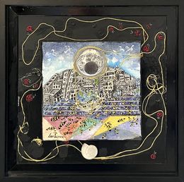 Gemälde, Equilibre - Scène et paysage imaginaire, Danielle Lamaison