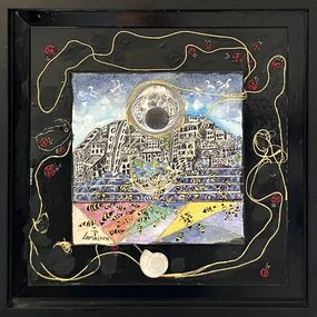 Gemälde, Equilibre - Scène et paysage imaginaire, Danielle Lamaison