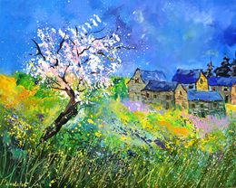 Peinture, Colourful spring, Pol Ledent