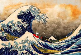 Print, Snoopy, Fishing for Love (In a Hopeless Wave), Benny Arte