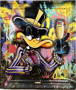 Gemälde, Daffy Duck Loves Cigar and Champagne, Eddy Vitalone