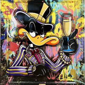 Gemälde, Daffy Duck Loves Cigar and Champagne, Eddy Vitalone