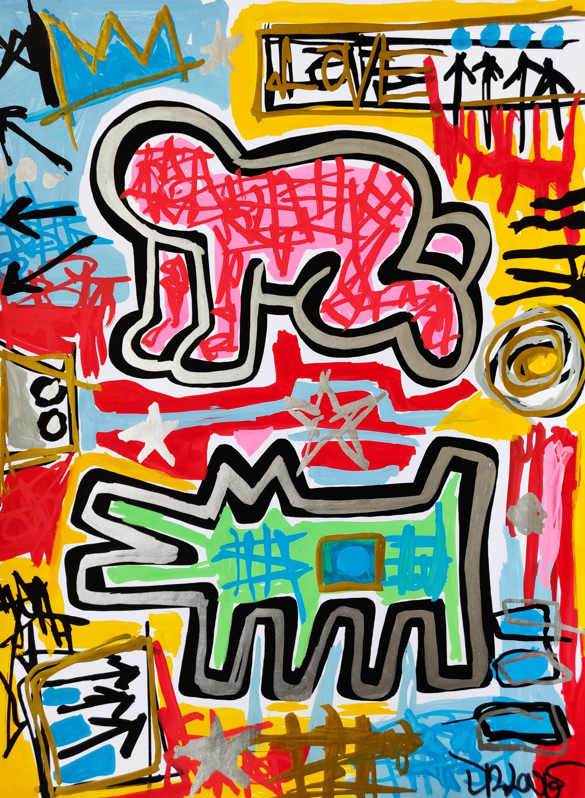 Dr. Love, Happy wall (tribute to Haring) Dr. Love, Happy wall (tribute to Haring)