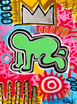 Peinture, Green king (tribute to Haring), Dr. Love
