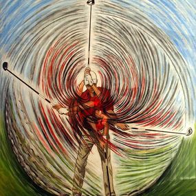 Gemälde, Golfeur, Françoise Lemaître-Leroux