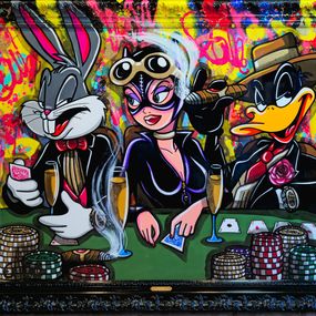 Gemälde, Daffy Duck Roi du Pocker, Eddy Vitalone