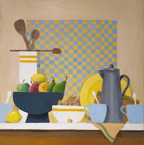 Peinture, Breakfast by Frank McLean Docherty. Contemporary Surrealist Acrylic on Canvas., Frank Docherty