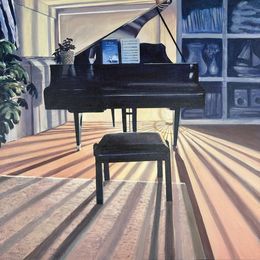 Gemälde, Le piano de François, Matthieu Delfini