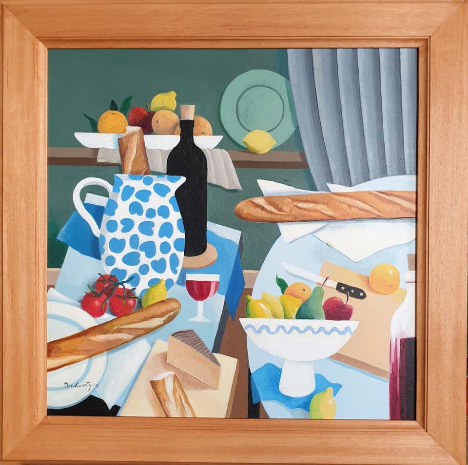 Frank Docherty, Petit Déjeuner by Frank McLean Docherty. Contemporary Acrylic on Canvas. Frank Docherty, Petit Déjeuner by Frank McLean Docherty. Contemporary Acrylic on Canvas.