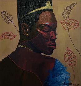 Peinture, In All Her Glory (Engraced) - 21st Century Contemporary, Figurative, Modern Women, Jayeola Joshua
