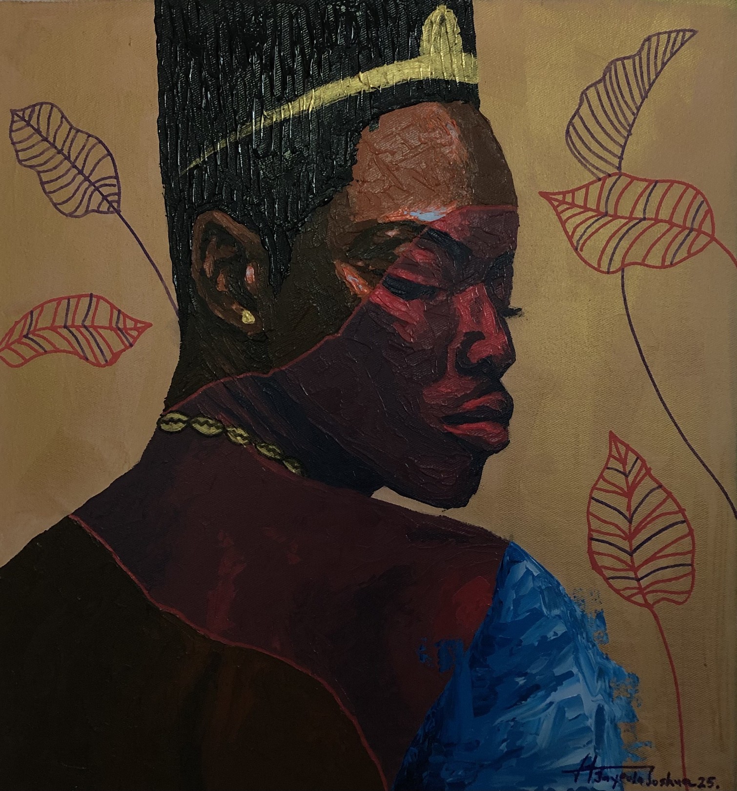 Jayeola Joshua, In All Her Glory (Engraced) - 21st Century Contemporary, Figurative, Modern Women Jayeola Joshua, In All Her Glory (Engraced) - 21st Century Contemporary, Figurative, Modern Women