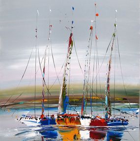 Gemälde, Marine abstraite 2025-02, Fred Boutet