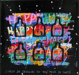 Gemälde, Happy bottles, MAM
