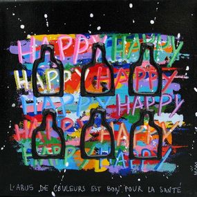 Gemälde, Happy bottles, MAM