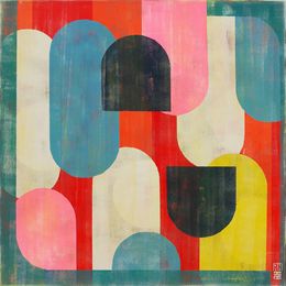 Painting, Traffic Full Color Pink, Ronald Hunter