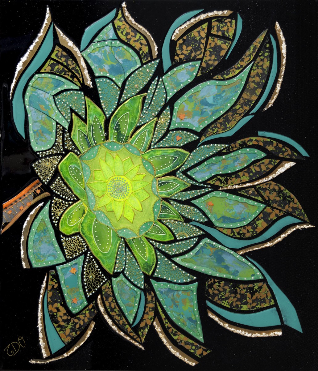 Thalye d'Oriam, La fleur de verre et ses petites bêtes - Série fleur stylisée Thalye d'Oriam, La fleur de verre et ses petites bêtes - Série fleur stylisée